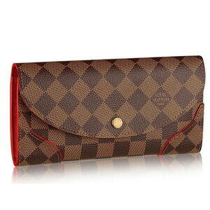 Louis Vuitton Kaisa Damier Portefeuille Wallet rippled flap closure